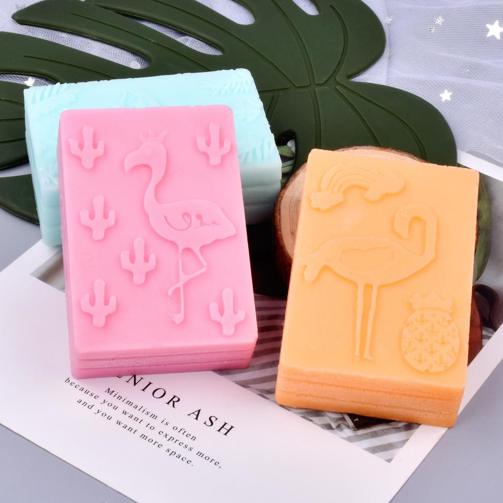 Flamingo Silicone Soap Mold DIY 6 Cavity Soap Molds Rectangle Flamingo Shaped Soap Mold Portable Unique Soap Making Tools