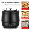10L/13L Large Capacity Electronic Warm Soup Pot Restaurant Insulated Stainless Steel Buffet Stove Electric Heating Soup Stove