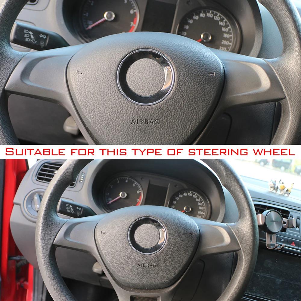 Car Steering Wheel Center Sticker Circle for Volkswagen VW Polo Passat B6 B7 Golf 6 7 MK6 MK7 Jetta MK5 for Skoda Octavia Fabia