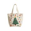 Large Capacity Christmas Canvas Gift Bag Cartoon Merry Christmas Decor  Party Favors