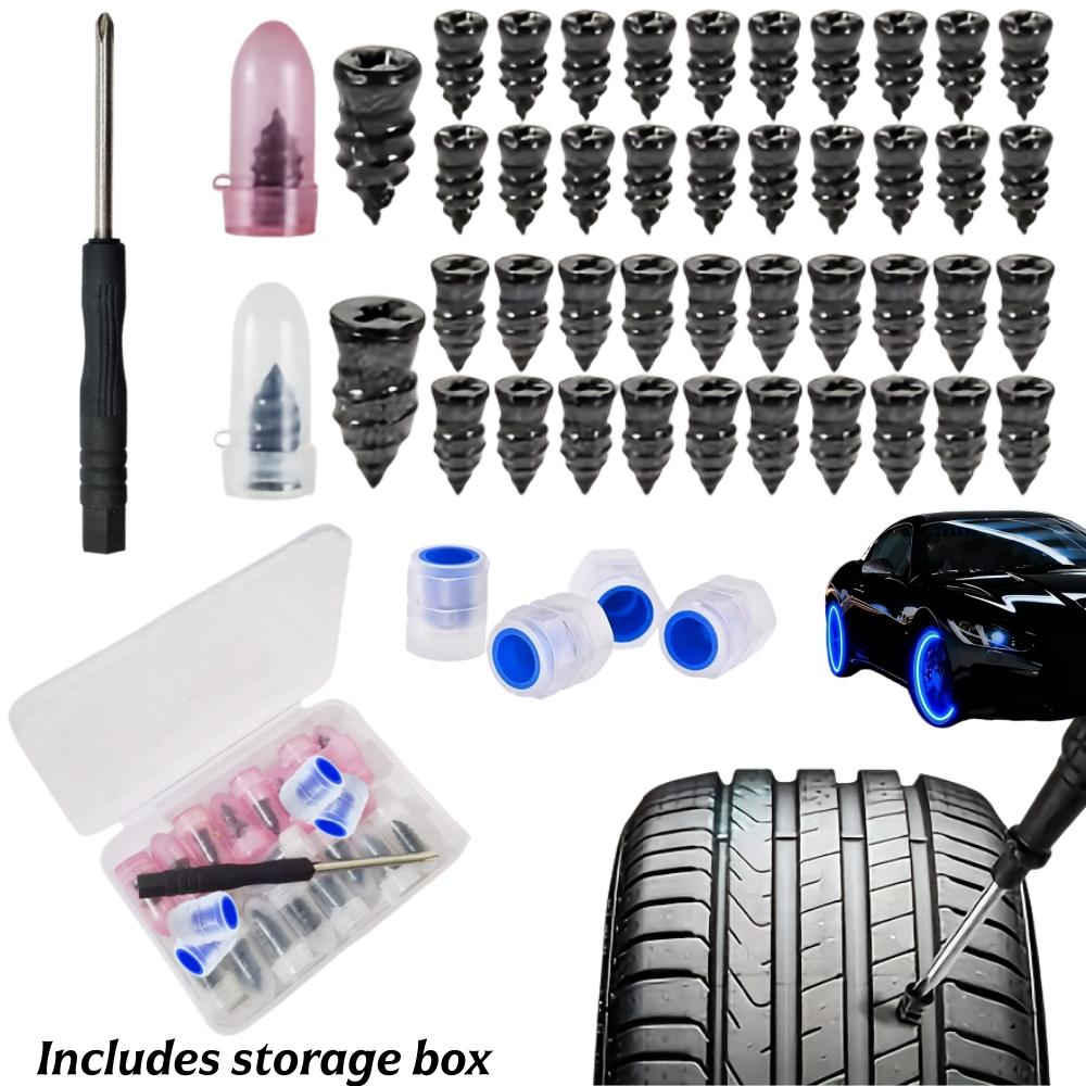 45-piece tire repair kit - emergency tire repair tools for cars, motorcycles and bicycles чёрный