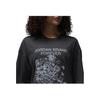 Jordan Printed Oversized Drop Shoulder T-Shirt Women Tops Black FV7119-045