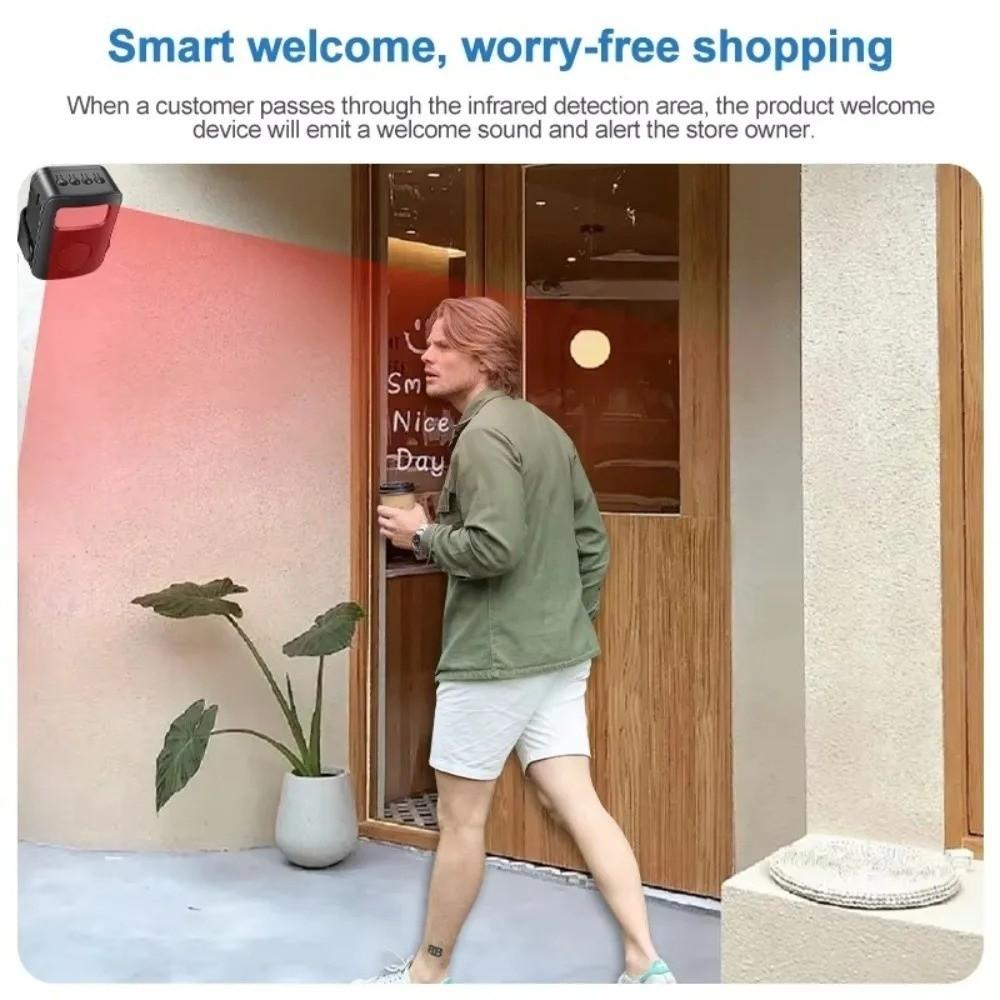 Recording Function Intelligent Welcome Doorbell PIR Motion Detector Door Bell Chime  Welcome Device