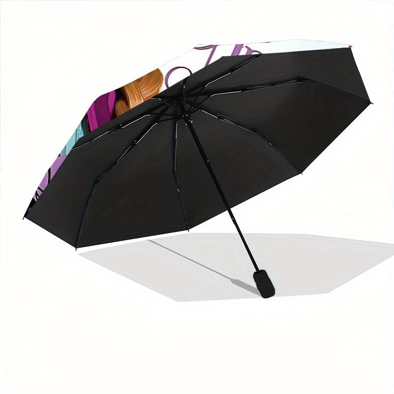 1pc Anna Frozen Princess Automatic Opening/Closing Umbrella - Portable 3-Fold Design, 8-Bone Iron Frame Outdoor Umbrella, Ideal Gift for Fan
