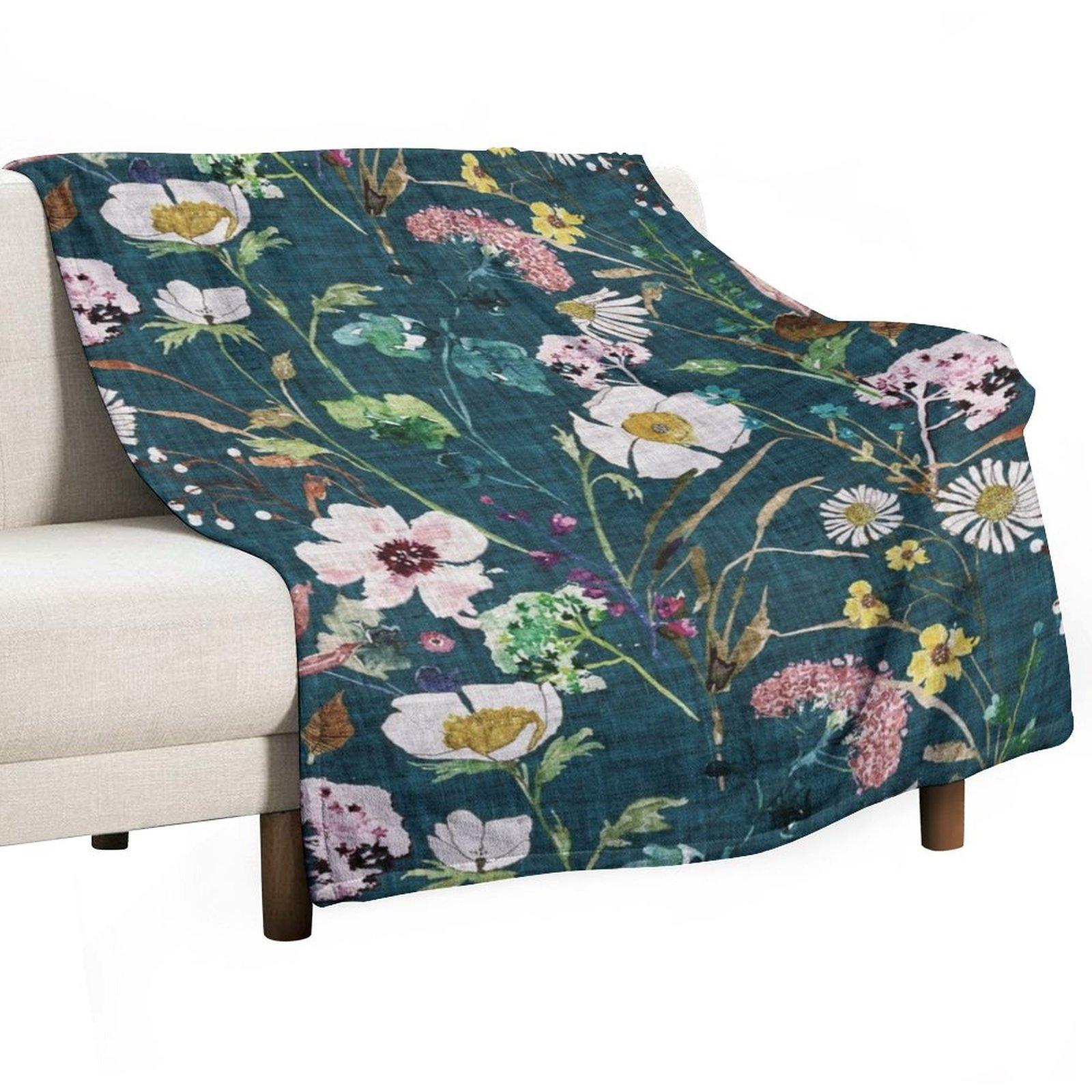 

Verdure Floral Throw Blanket Luxury Blankets For Baby bed plaid warm winter Blankets 30x40in