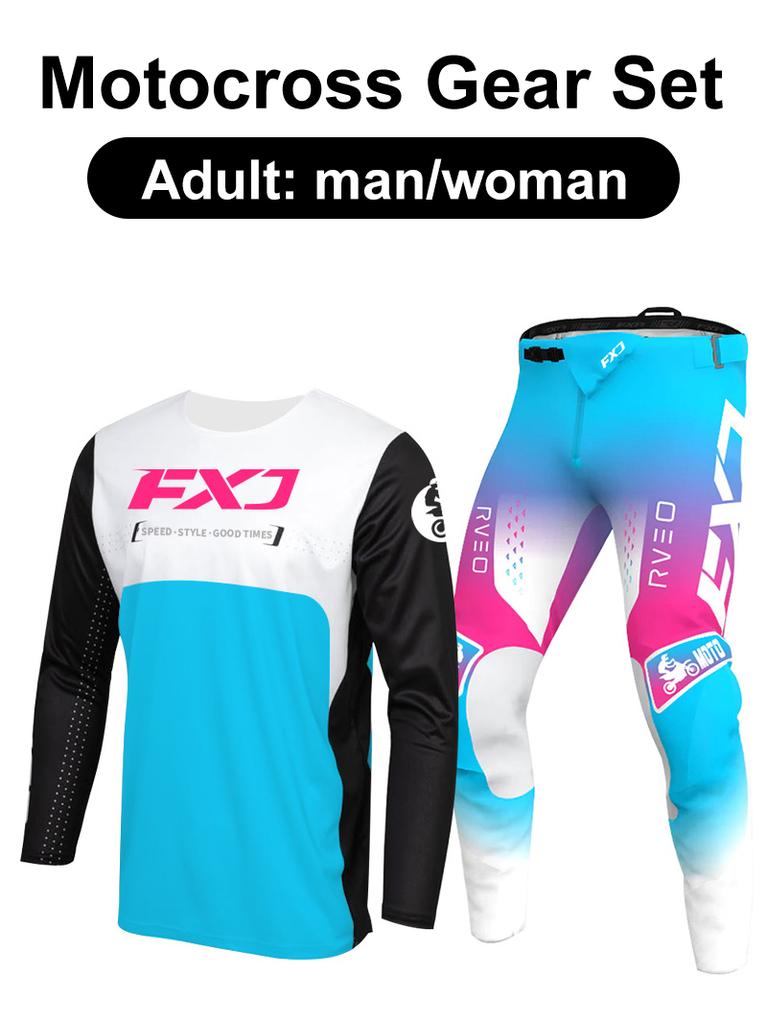 Motocross-Ausrüstungsset Enduro Cross Trikot Hose Sets Racer Ausrüstungsset Offroad Herren Sets Damen Berg Downhill Motorrad MX