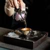 Mu Xi Hand-Painted Peony Ceramic Tea Cup: Exquisite Small-Capacity Tasting Cup