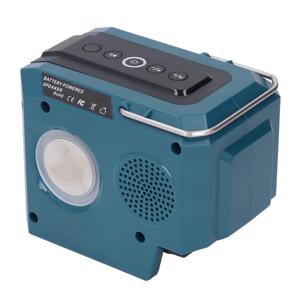 Baustellen-Bluetooth-Lautsprecher BT5.3 Akkubetrieben mit bunten LED-Leuchten für BL1815N BL1830 BL1840