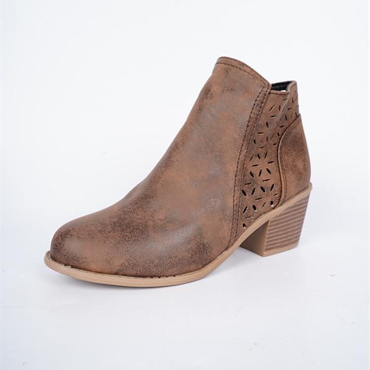 Plus Size Shoes for Women Winter Autumn Fashion Women 36-43 Pointed Toe Non-slip Platform Ankle Boots Mid Heel Women Footwear 36 коричневый 3200₽