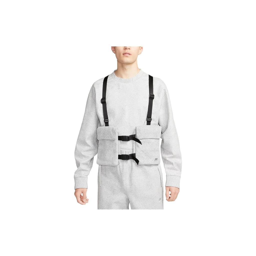 Nike Logo Vyšívaná Vesta s Dvojitou Kapsou Pánské Vesty Kouřově Šedá DX9404-077