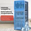 92L Double Door Refrigerator with 28L Freezer, 45dB, LED, Glass Shelves, Vegetable Compartment, Door Shelves, Red, Ideal for Kitchen/Living Room/Office