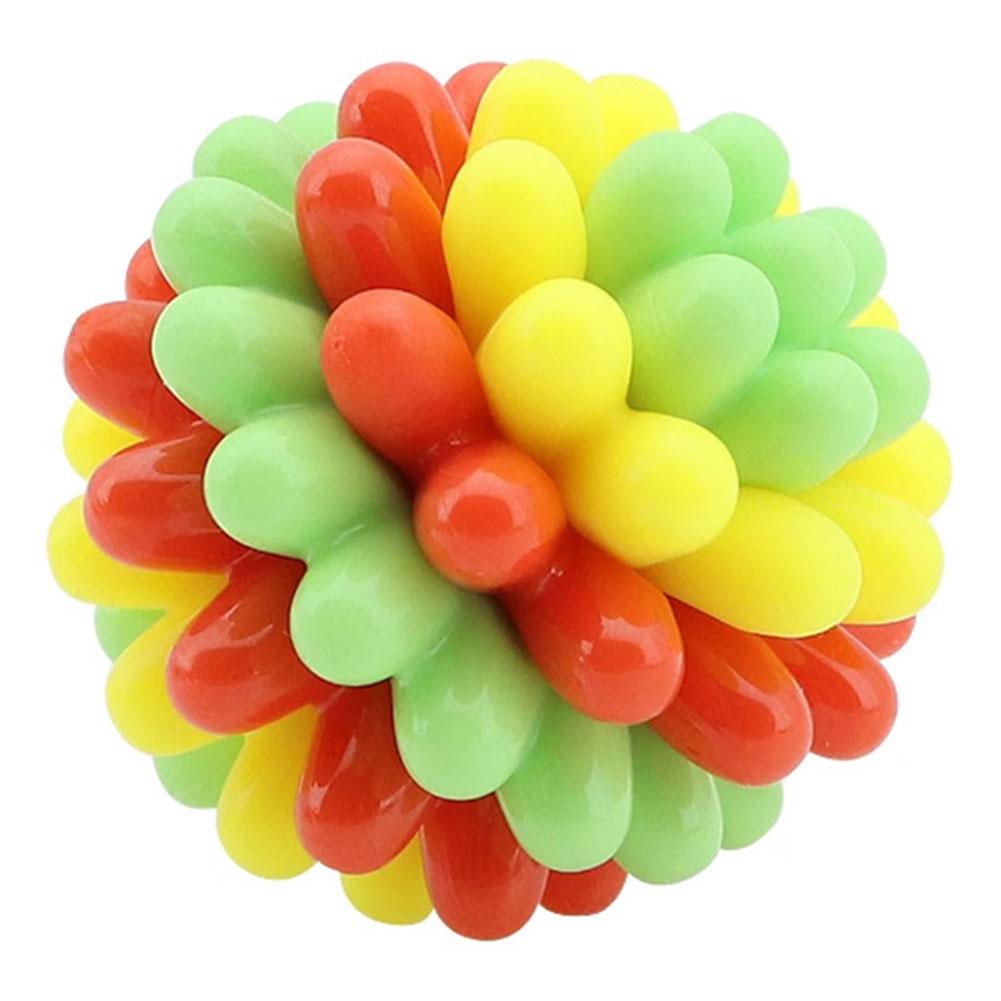 Interactive Dog Teething Ball Soft Rubber For Puppies Vibrant Colors Easy Maintenance For Backyard Fetch Fun