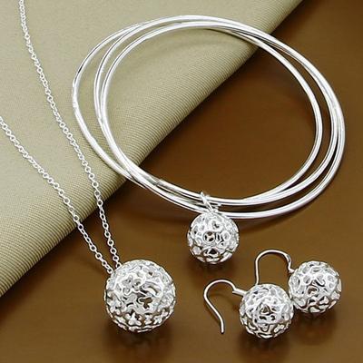 Zubehör Linglong Kugelkette Ohrringe Armband, Set T126