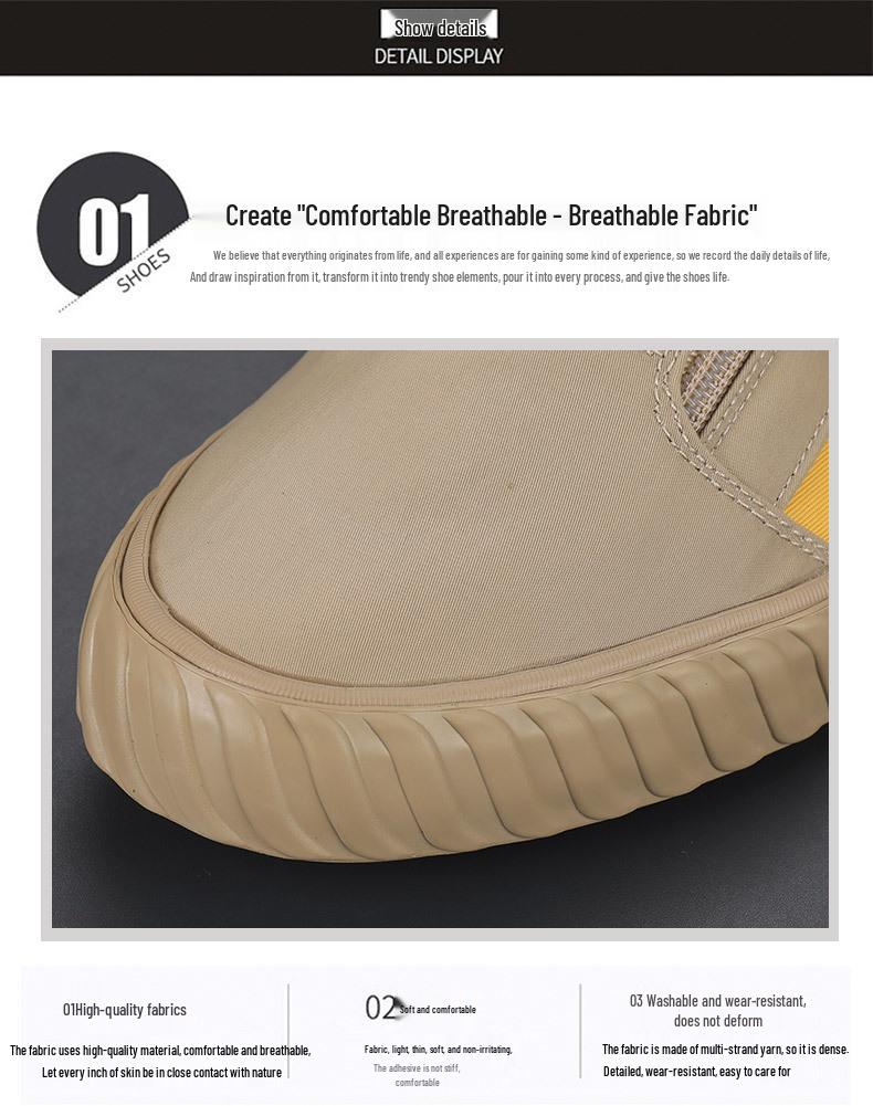 Men's Spring Canvas Zipper Shoes: Breathable, Versatile, Low-Top Sports Sneakers