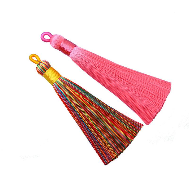 10pcs 8cm Ice Silk Tassel Charms Brush Pendant Crafts For Diy Jewelry Making Accessories Handmade Bracelet Earring Decor Crafts