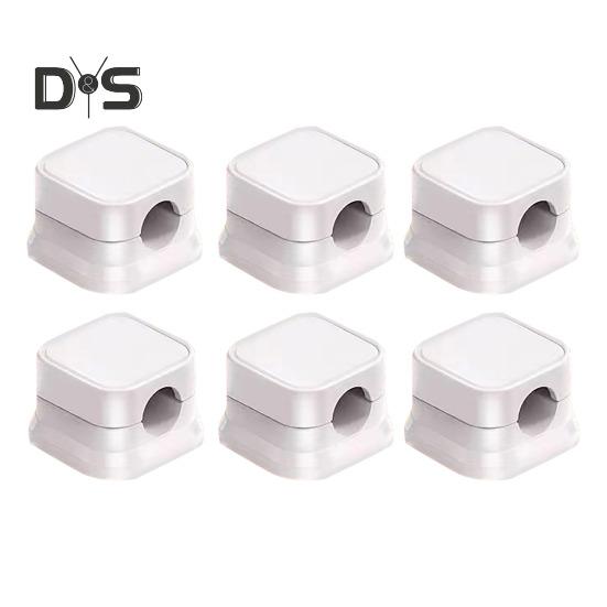 

6 шт. магнитный держатель для кабеля, органайзер, клейкие зажимы для управления кабелем, держатель для кабеля USB-зарядного устройства для автомобиля, офиса, дома, рабочего стола, стены 6pcs белый