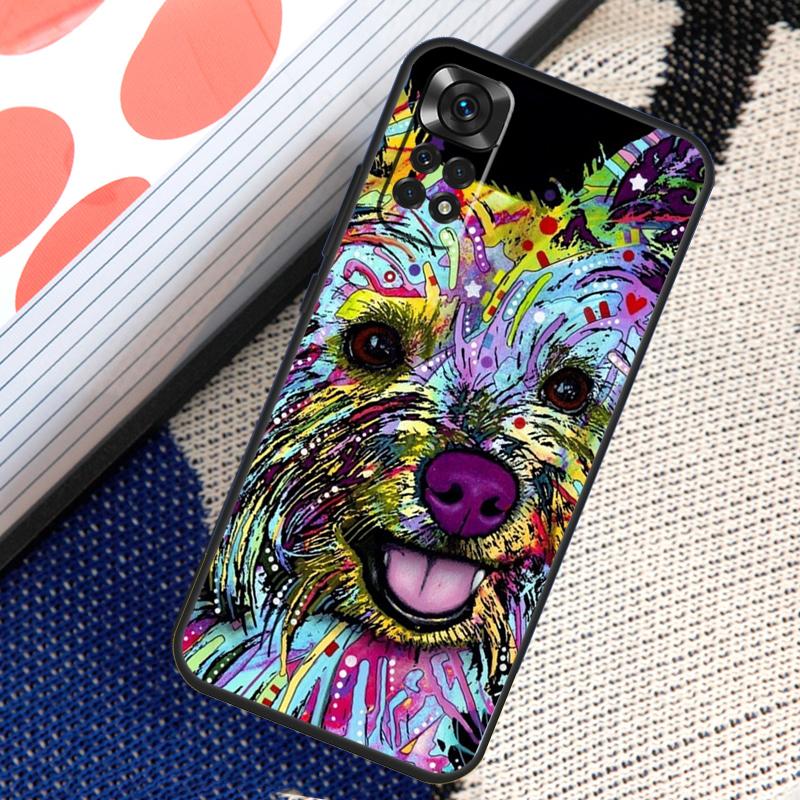 Yorkshire Terrier Hund Hülle Für Xiaomi Redmi Note 10 11 Pro 8 9 12 Pro 11S 10S 9S Redmi 9 10 12C 9C 10C Rückseite