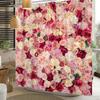 Spring Wall Flower Rose Floral Shower Curtain Colorful Rose 3D Floral Romantic Shower Curtain Waterproof Washable Fabric
