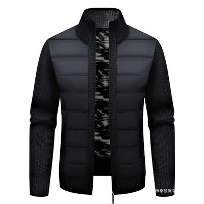 Men's Stand-up Collar Cardigan Sweater, Men's Warm Knitted Sweater, Autumn and Winter Coat