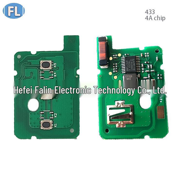 Renault Koleos Remote Key: 3-Button, Straight Handle, 4A Chip, 433 MHz