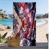 Asciugamano da Spiaggia Stampato AC Milan Asciugamano Morbido ad Asciugatura Rapida Coperta da Spiaggia Rettangolare Grande Portatile per Viaggi Piscina