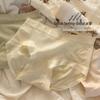 Girls' Japanese Seamless Mid-Waist Underwear with Tummy and Hip Lift, Pure Cotton, Antibacterial.