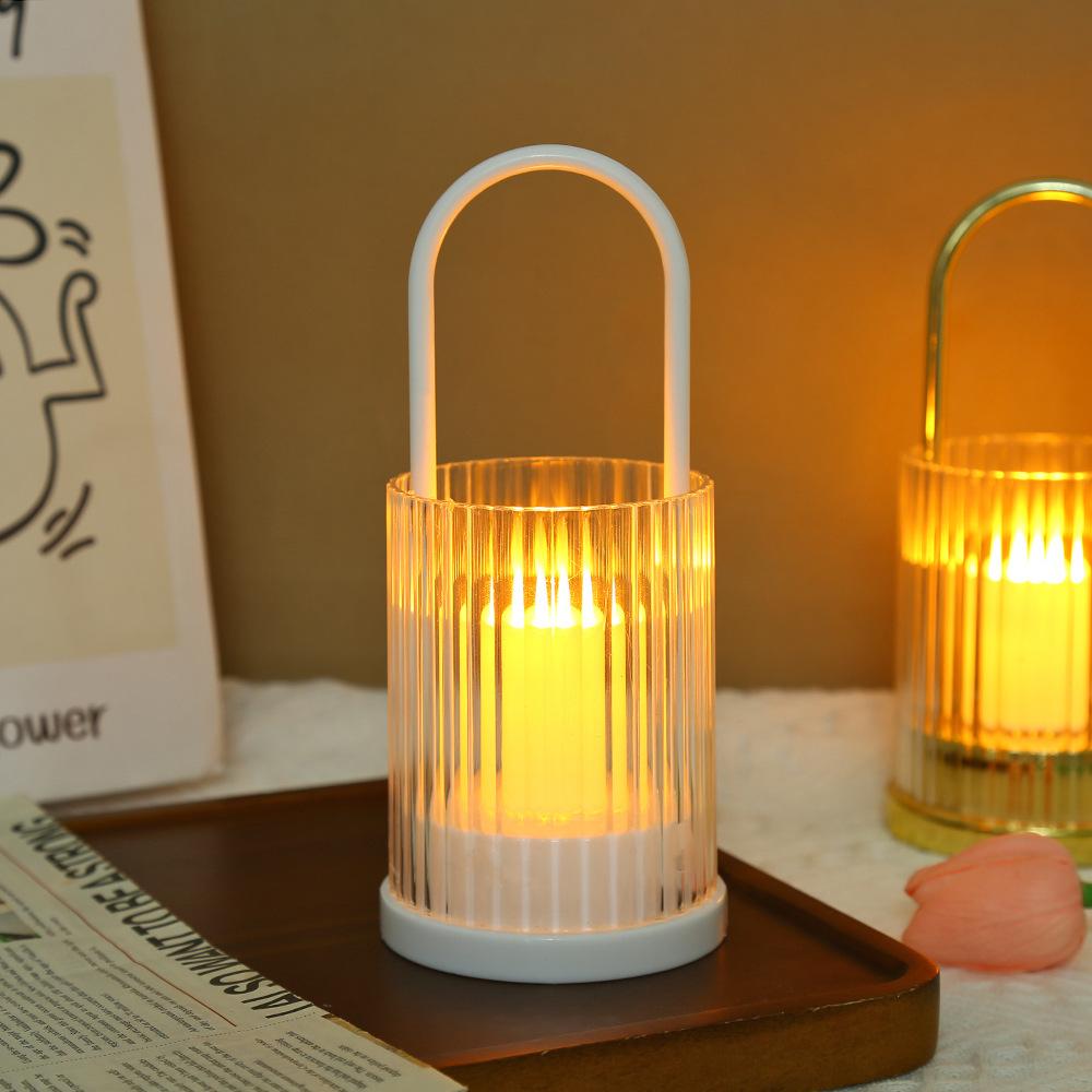 New LED Hand-held Flame Candle Ornaments, Light Luxury Modern Creative Festival Decorative Gift Candle Lamps