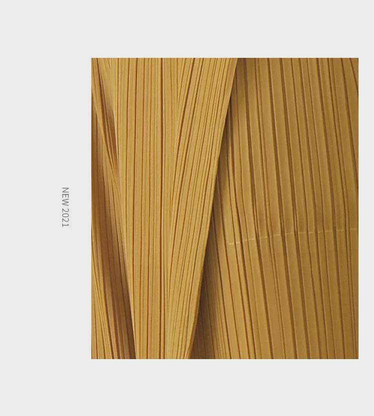 Miyake Women's Solid Color Slim Drape Straight Pants - New Spring/Summer 2025 Collection