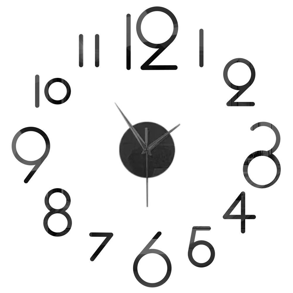 3D Wall Clock DIY Mirror Wall Stickers Home Decor Quartz Needle Watch Living Room Removable Art Decal Sticker Reloj De Pared Hot