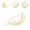 Fruit Basket Bowl for Kitchen Counter Snack Storage Leaf Shaped Decorative Plate