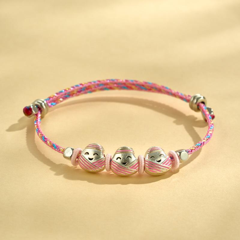 Handmade Dragon Boat Festival Zongzi Five-Color Rope Bracelet - Unisex Red Rope Festival Gift.