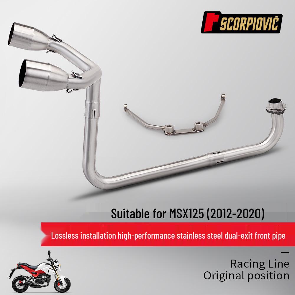 MSX125 Motorcycle Exhaust System: Full Exhaust Pipe & Muffler for 2012-2020 Models