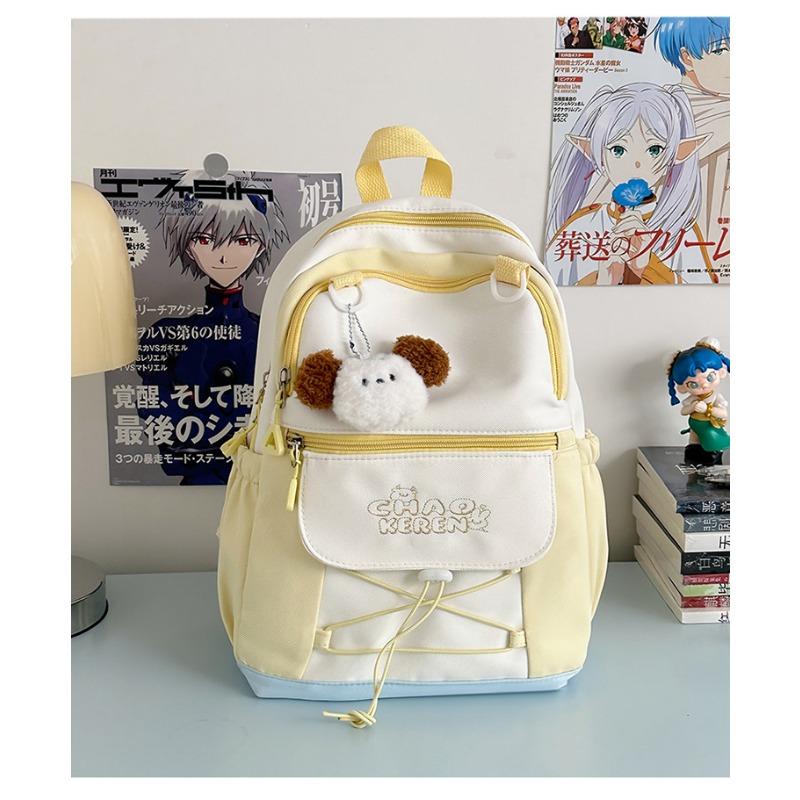 School bag new high-value college style fresh and sweet candy-colored backpack junior high school students lightweight spring outing backpack