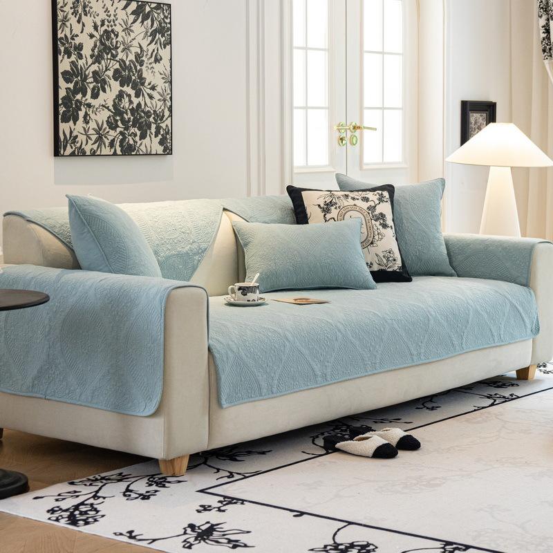 Cotton Sofa Cushion Cotton Fabric Non-Slip Simple Universal Chinese Sofa Cover Cover Cloth Cushion