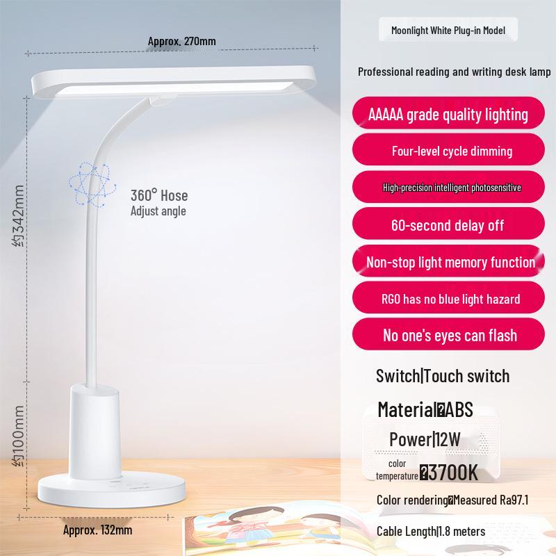 

Opple LED Full Spectrum Eye Protection Desk Lamp, Grade AAAAA, for Students Study, Reading, and Writing.
