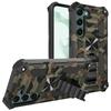 Camouflage Rüstung Stoßfeste Hülle Für Samsung Galaxy A15 A16 A17 A26 A36 A55 A56 TPU Rahmen Kunststoff Versteckter Ständer Handyhülle