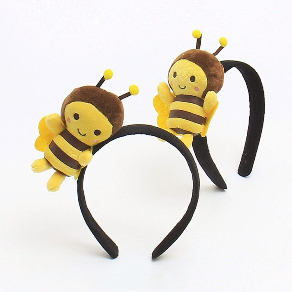 Plush Bee Doll Hairband Cute Animal Bee Hairband Funny Bee Plush Headband For Women and Girls