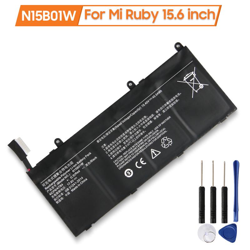 

NEW Replacement Battery For Xiaomi Mi Ruby 15.6 inch TM1703 TM1802-AD/N/C N15B01W Laptop Battery 40Wh