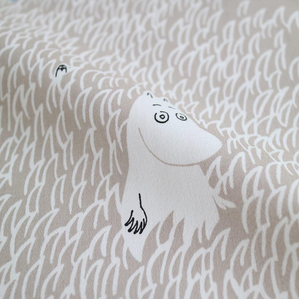 Quarter Report Moomin Cushion Cover Zipper Made in Japan (MOOMIN) "I'm Here," Gray, 45x45cm, 100% Cotton, Closure,