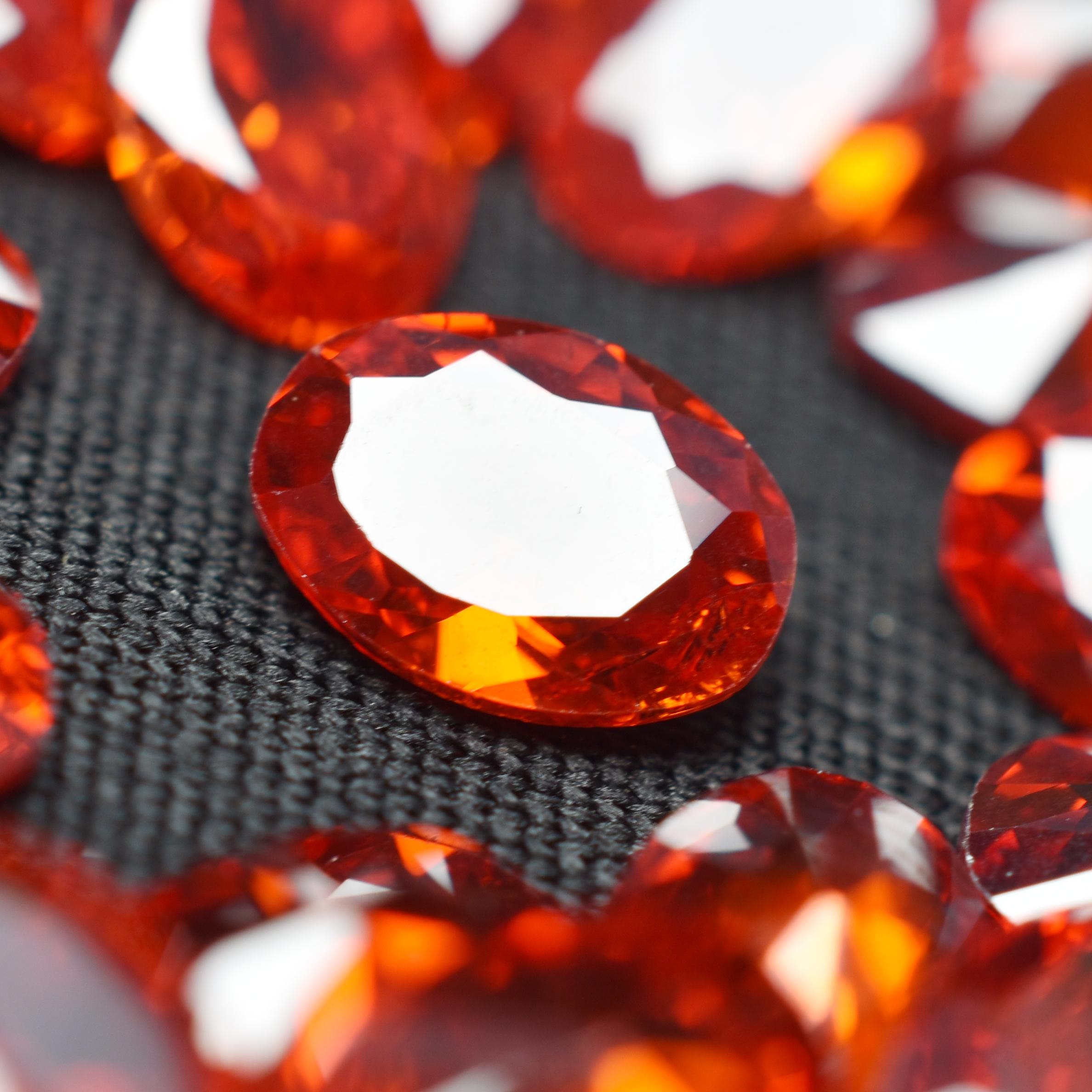 

Orange Sapphire Oval Cut 9 Pcs Natural CERTIFIED Loose Gemstone 7x5 MM Lot S-43859 7 mm помаранчевий