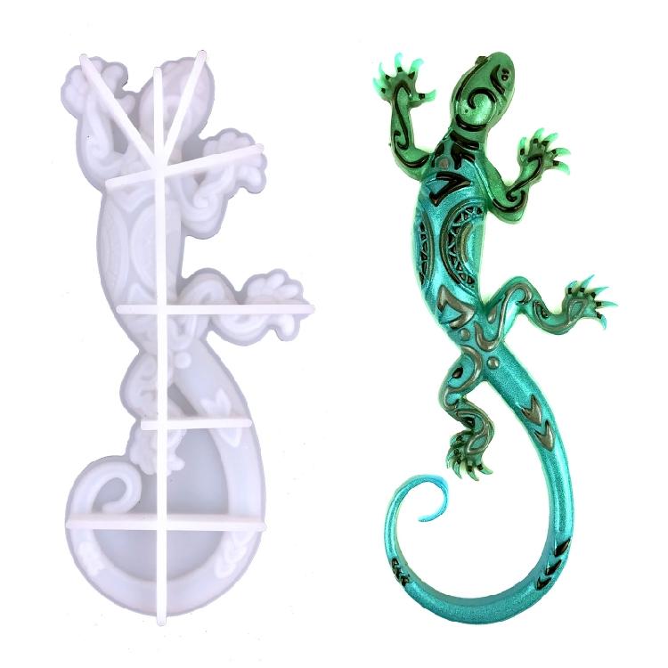 Stereo Gecko Epoxy Casting Mould for Wall Hanging Mount Decor DIY Crafts