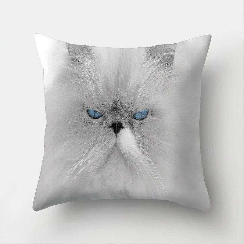 Cute Cat Print Decorative Cushion Pillowcase  Cover Pillow Sofa Living Room