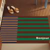 Tappetino Moderno Minimalista Felicità Bonjour Pattern Anello di Seta Tappetino Ingresso Casa Tappetino Porta Tappetino Resistente allo Sporco Tappetino Antiscivolo