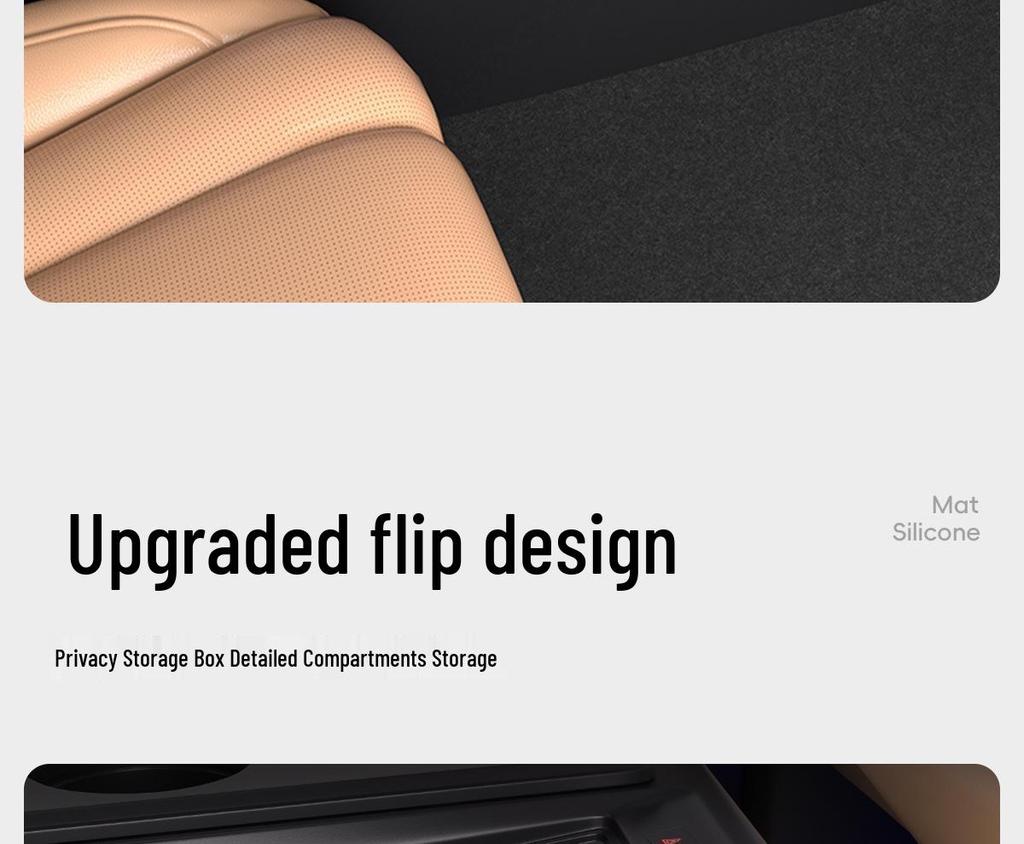 Fits 25 Jihu T5 Models: Non-Slip Silicone Lower Center Console Storage Box for Original Car Interior