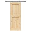 VidaXL Sliding Door and Hardware Kit 85x210 Cm Solid Pine 3332738