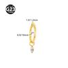 F136 Titanium Nose Ring Earring with Marquise Pendant - 1.2/1.0 Gauge Cartilage Stud Piercing Jewelry