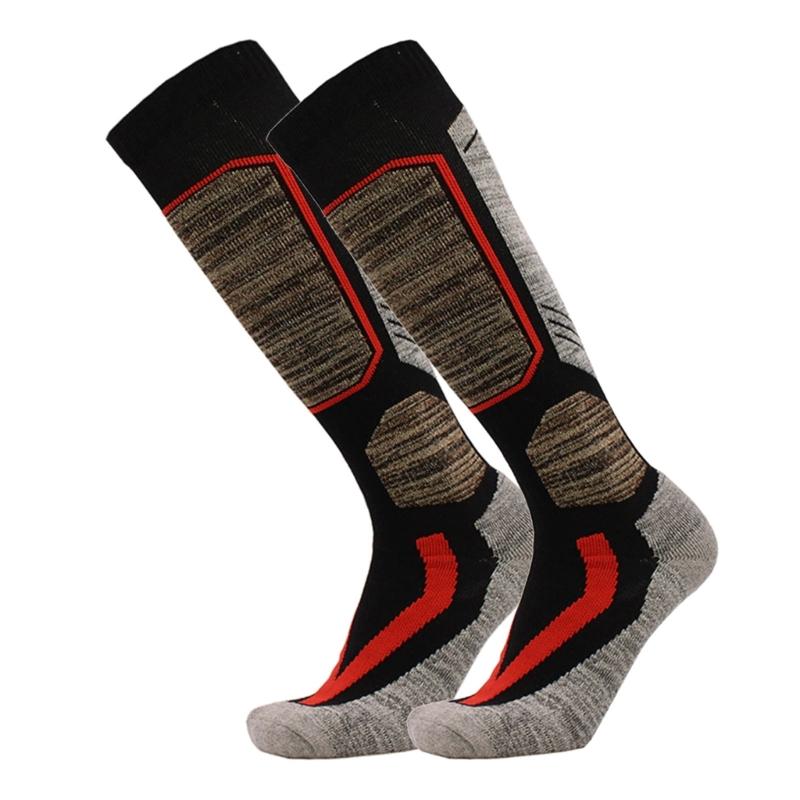 1 Pair Ski Socks Mens & Women Warm Winter Cotton Ski Socks for Skiing & Snowboarding, Non-Slip Knee-high Ski Calf Socks