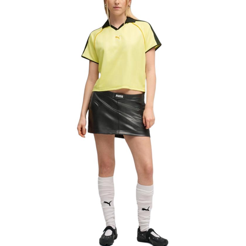 Puma T7 Relaxed Football Polo Vintage Sports Brand Logo Short Sleeve T-Shirt Women Tops 633973-35