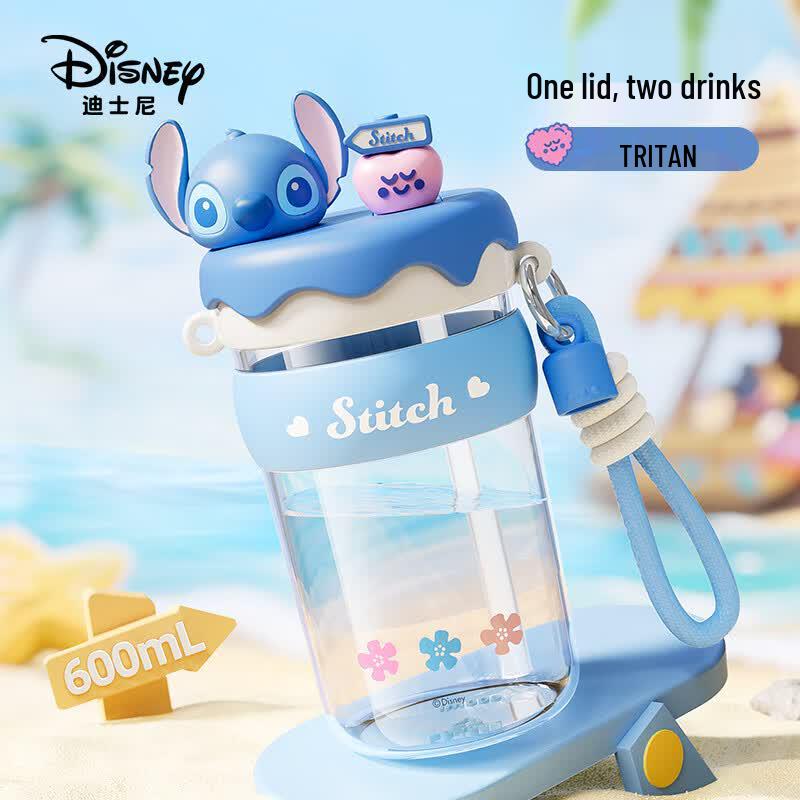 Disney 600ml Tritan Dual-Drink Water Bottle