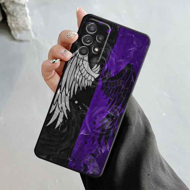 Girl Angel And Demon Wings Phone Case For Samsung Galaxy A14 A73 A53 A71 A51 A31 A33 A22 A12 A21s A13 A32 A52s A72 A52 A23 Cover